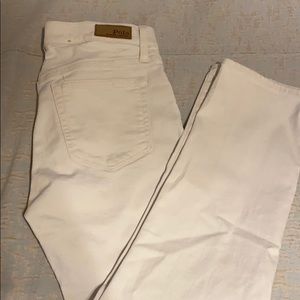 Ralph Laren Waverly Straight Crop - white jeans